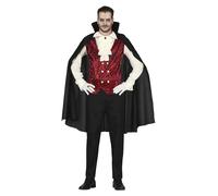 FIESTAS GUIRCA Classic Vampire Costume - Red and Black Full Costume with Cape for Adult Men