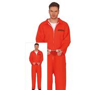 Fiestas Guirca Inmate costume convicted orange prison suit L 42-44