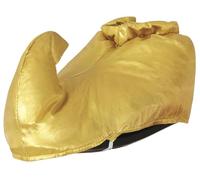 FIESTAS GUIRCA | Costume Shoe Covers Adult - Desert Prince Gold - 35 cm | Curled Toe Style | Metallic Sheen | Elasticated Ankle | 35 cm Long | Polyester Material | Carnival, Halloween, Parties