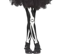FIESTAS GUIRCA Costume Tights Child Girl - Skeleton Bone Print Black White