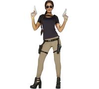 FIESTAS GUIRCA Costume Woman Archaeologist Adventurous Video Game Size M