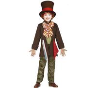 FIESTAS GUIRCA | Crazy Tailor Fancy Dress Costume Children (5-6 years) - Shirt, Jacket, Bow Tie, Trousers and Hat - World Book Day Costumes for Parties - Ideal for Kids - Brown and Multicoloured