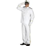FIESTAS GUIRCA | Cruise Captain Fancy Dress Adult - Jacket, Cap and Trousers - Sailor, Pilot and Military Costumes for Halloween, Carnival and Fancy Dress Parties - Ideal for Men