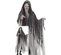 FIESTAS GUIRCA Cursed Ghost Men Fancy Dress Costume - Killer Grim Reaper Tunic with Hood - Mens Halloween Costumes Adult Size L