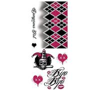FIESTAS GUIRCA | Dangerous Face Tattoo (11.8x5.5 in) - Adhesive Jewels - Day of the Dead and Halloween Makeup - Mexican Costume for Women - Multicolour