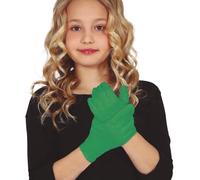 FIESTAS GUIRCA | Dark Green Child Gloves (6.7 in) - Costume Accessory for Devils and Demons - Ideal for Halloween, Carnival and Fancy Dress Parties - Unisex for Children - Green