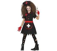 FIESTAS GUIRCA | Dark Nurse Children's Costume for Girls - Red/Black