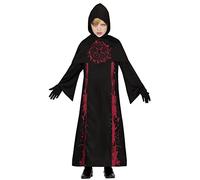FIESTAS GUIRCA Dark Wizard Fancy Dress for Boys - Satanic Priest Hooded Robe Kids Costume - Boys Halloween Costumes 7-9 years