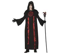 FIESTAS GUIRCA Dark Wizard Halloween Costume for Men - Satanic Priest Hooded Robe - Mens Fancy Dress Costumes Adult Size L 42-44
