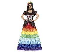 Fiestas Guirca Catrina Day of the Dead Long Dress Ladies Costume L Size 14-16