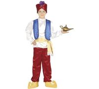 FIESTAS GUIRCA | Desert Thief Fancy Dress Costume Children (3-4 Years) - Shirt, Waistcoat, Sash, Hat and Trousers - Desert Prince Costumes for Halloween and Parties - Ideal for Kids - Blue and Maroon