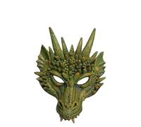 Fiestas Guirca - Dragon Crescent Mask Adult Unisex, Green, 2414