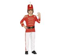 FIESTAS GUIRCA Drum Major Boys Fancy Dress Costume - Red, White and Gold Baton Twirler for Children 10-12 Years