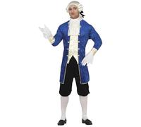 FIESTAS GUIRCA Duke Blue and Gold Historical Costume Fancy Dress Costume - Marquis Attire for Men Size L