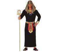 FIESTAS GUIRCA | Egyptian Adult Fancy Dress for Men (38-40/M) - Dress, Belt, Collar and Headpiece - Ideal for Themed Parties and Halloween - Pharaoh and Ancient Egypt Costumes - Black and Gold