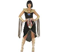 FIESTAS GUIRCA | Egyptian Queen Fancy Dress Adult (8-10/S) - Dress, Belt, Collar and Shawl - Cleopatra and Pharaoh Costumes for Halloween, Carnival and Egyptian Fancy Dress Parties