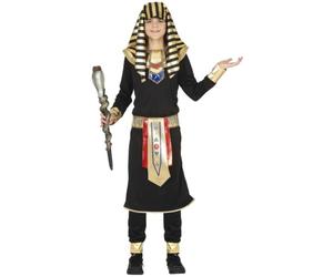 FIESTAS GUIRCA Egyptian King Pharaoh Black Golden Boys Costume Age 5-12 Years Including Headpiece, Shirt with Necklace and Belt, Trousers | For Carnival/Fancy Dress or Halloween