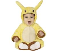 FIESTAS GUIRCA | Electric Chinchilla Baby Fancy Dress Costume (12-18 Months) - Hood, Tail and Jumpsuit - Video Game and Cosplay for Halloween and Fancy Dress Parties - Unisex - Yellow and Brown