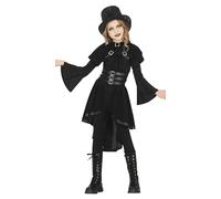 FIESTAS GUIRCA Elegant Gothic Girl Fancy Dress Costume for Girls 7-9 Years