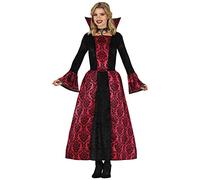 FIESTAS GUIRCA Elegant Red Vampire Halloween Costume Adult Women - Red and Black Countess Dress - Adults Fancy Dress Costumes Women Size M 10-12