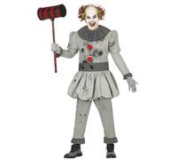 FIESTAS GUIRCA | Evil Clown Fancy Dress for Adults - Shirt, Belt, Collar