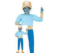 FIESTAS GUIRCA Fairytale Genie Fancy Dress for Boys or Girls - Blue Genie Kids Fancy Dress Costumes Boys & Girls - Unisex Age 10-12 Years