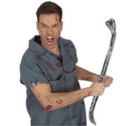 FIESTAS GUIRCA | Fake Crowbar Costume Accessory (60 cm) - Halloween Carnival Zombie Burglar Party Prop for Men Women Kids Silver