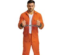 FIESTAS GUIRCA | Fake Silver Handcuffs (50 cm) - Costume Accessory for Robber Police Prisoner - Halloween Carnival Oktoberfest Themed Parties - Adult Child - Silver