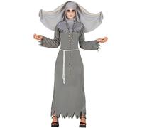 Fiestas Guirca Fancy Dress Adult Diabolic Nun in Grey | Size: Medium Fiestas Guirca Grey M