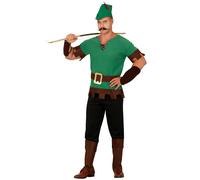 Fiestas Guirca Fancy Dress Adult Forest Outlaw in Green | Size: Medium Fiestas Guirca Green M