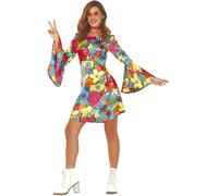 Fiestas Guirca Fancy Dress Adult Hippie Bright Dress | Size: Large Fiestas Guirca Multicolor L