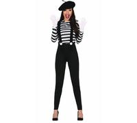 Fiestas Guirca Fancy Dress Adult Mime in Black | Size: Medium Fiestas Guirca Black M