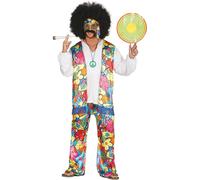Fiestas Guirca Fancy Dress Adult Rainbow Hippie | Size: Medium Fiestas Guirca Multicolor M