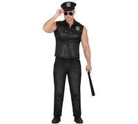 Fiestas Guirca Fancy Dress Adult Sexy Police in Black | Size: Medium Fiestas Guirca Black M
