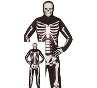 Fiestas Guirca Fancy Dress Adult Skeleton in Black | Size: Medium Fiestas Guirca Black M