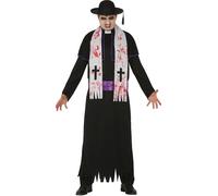 Fancy Dress Adult Zombie Priest Fiestas Guirca Black L