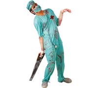 Fiestas Guirca Fancy Dress Adult Zombie Surgeon in Blue | Size: Medium Fiestas Guirca Blue M