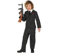 Fiestas Guirca Fancy Dress Child American Gangster Costume in Black | Size: 8-9 Years Fiestas Guirca Black 8-9 Years
