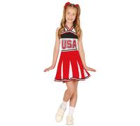 FIESTAS GUIRCA Cheerleader Fancy Dress Costume Child Girl Size 7-9 Years