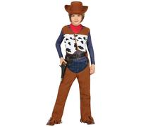 Fiestas Guirca Fancy Dress Child Cowprint Waistcoat & Chaps in Brown | Size: 5-6 Years Fiestas Guirca Brown 5-6 Years