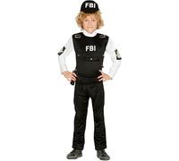 Fiestas Guirca Fancy Dress Child FBI Agent in Black | Size: 11-12 Years Fiestas Guirca Black 11-12 Years