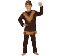 Fiestas Guirca Fancy Dress Child Indian Costume Dark in Brown | Size: 11-12 Years Fiestas Guirca Brown 11-12 Years