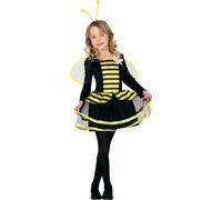 FIESTAS GUIRCA Baby Bee Fancy Dress Costume for Baby Boy or Girl - Black and Yellow Striped Bee Onesie with Hood and Wings - Age 18-24 Months