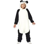 Fiestas Guirca Fancy Dress Child Panda Pajama in Black | Size: 11-12 Years Fiestas Guirca Black 11-12 Years