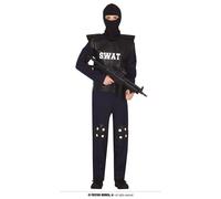Fancy Dress Child Police Officer Swat Fiestas Guirca Black 15-16 Years