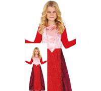 FIESTAS GUIRCA Red Sister Witch Girls Fancy Dress Costume - Red Witch Dress - Halloween Girls Costumes Age 7-9 Years
