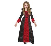 FIESTAS GUIRCA Vampire Countess Fancy Dress Costume - Long Elegant Red and Black Dress for Girls 5-6 Years