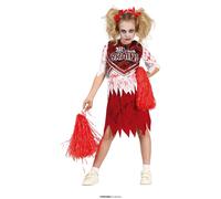 Fiestas Guirca Fancy Dress Child Zombie Cheerleader in Red | Size: 3-4 Years Fiestas Guirca Red 3-4 Years