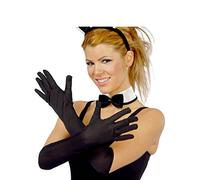 FIESTAS GUIRCA | Fancy Dress Gloves (One Size) - Fancy Dress Accessory for Adults - Ideal for Halloween, Medieval Parties, Bandits, Musketeers and the '20s Fabric Black