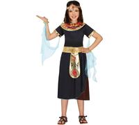 FIESTAS GUIRCA Cleopatra Girls Fancy Dress Costume - Black and Golden Egyptian Queen Kids Fancy Dress Costumes Girls 10-12 years